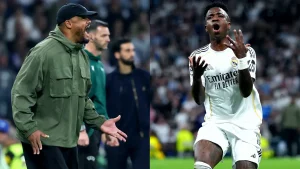 Kompany elogió a Vinicius tras el triunfo del Bayern y el 2-1 en Madrid